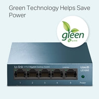 TP-Link LS105G 5-Port Gigabit Switch - Metal Desktop Unmanaged TP-Link LS105G 5-Port Gigabit Switch - Metal Desktop Unmanaged